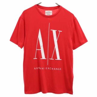 アルマーニエクスチェンジ(ARMANI EXCHANGE)のアルマーニエクスチェンジ ロゴプリント 半袖 Tシャツ S レッド系 ARMANI EXCHANGE メンズ 【中古】  【230608】 メール便可(Tシャツ/カットソー(半袖/袖なし))