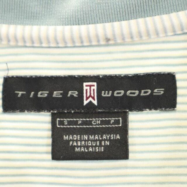 ナイキ タイガーウッズ コラボ ポロシャツ ボーダー柄 ゴルフウェア S グリーン系 NIKE TIGERWOODS  メンズ   【230608】 メール便可 7