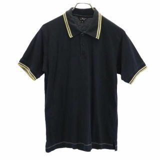 ポールスミス(Paul Smith)のポールスミス ライン入り 半袖 ポロシャツ M 黒 Paul Smith PS メンズ 【中古】  【230608】 メール便可(ポロシャツ)