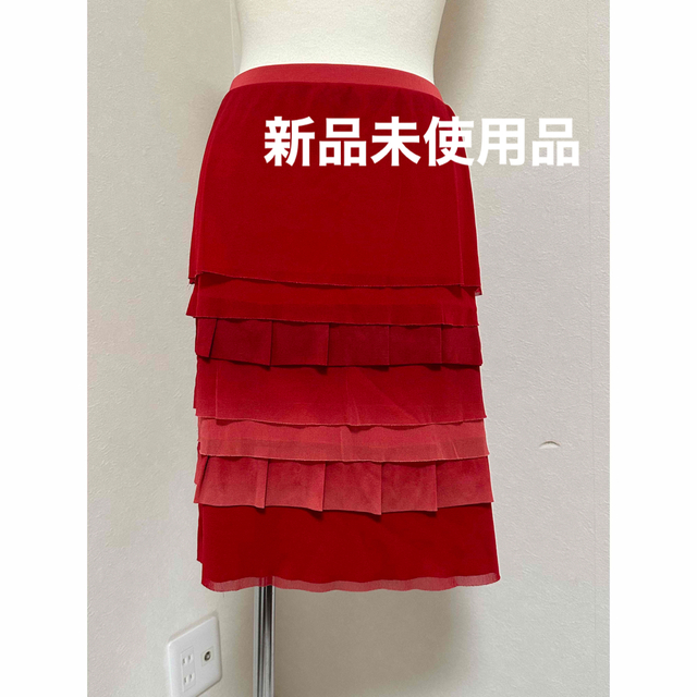 ヴィヴィアンタム ヴィヴィアン赤が素敵なパワーネットスカート未使用品（1311） 11400円 レディース スカート ひざ丈スカート  ORTHOVISECOM