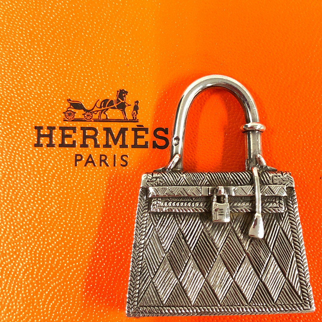 HERMES エルメス 1997 シルバー925 ケリーバッグ カデナ キーホルダー ヴィンテージ ペンダントトップ シルバー 正規品 / 31029アクセサリー