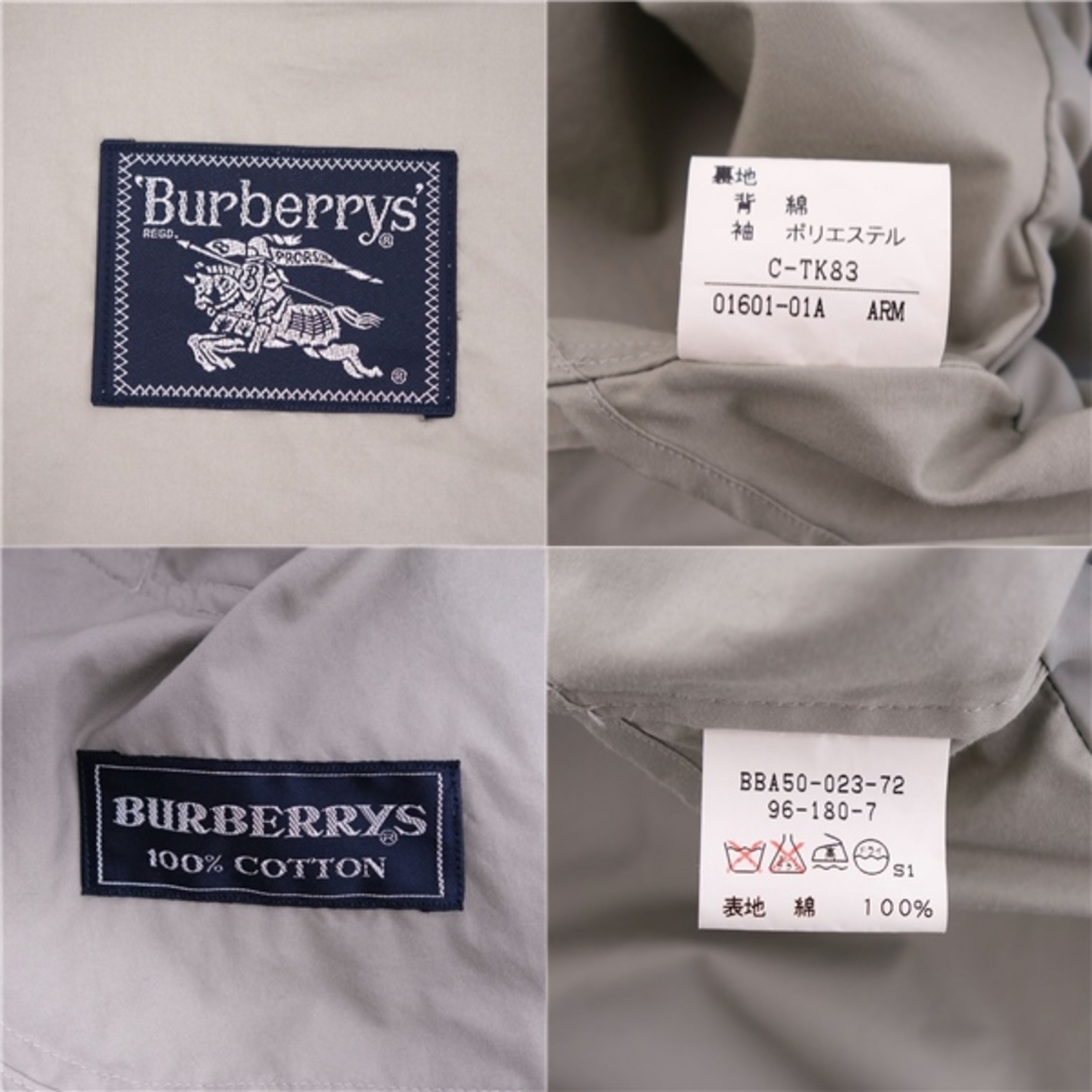 BURBERRY(バーバリー)の美品 Vintage バーバリー Burberrys コート ステンカラーコート バルマカーンコート 無地 アウター メンズ 96-180-7(L相当) グレー メンズのジャケット/アウター(ステンカラーコート)の商品写真