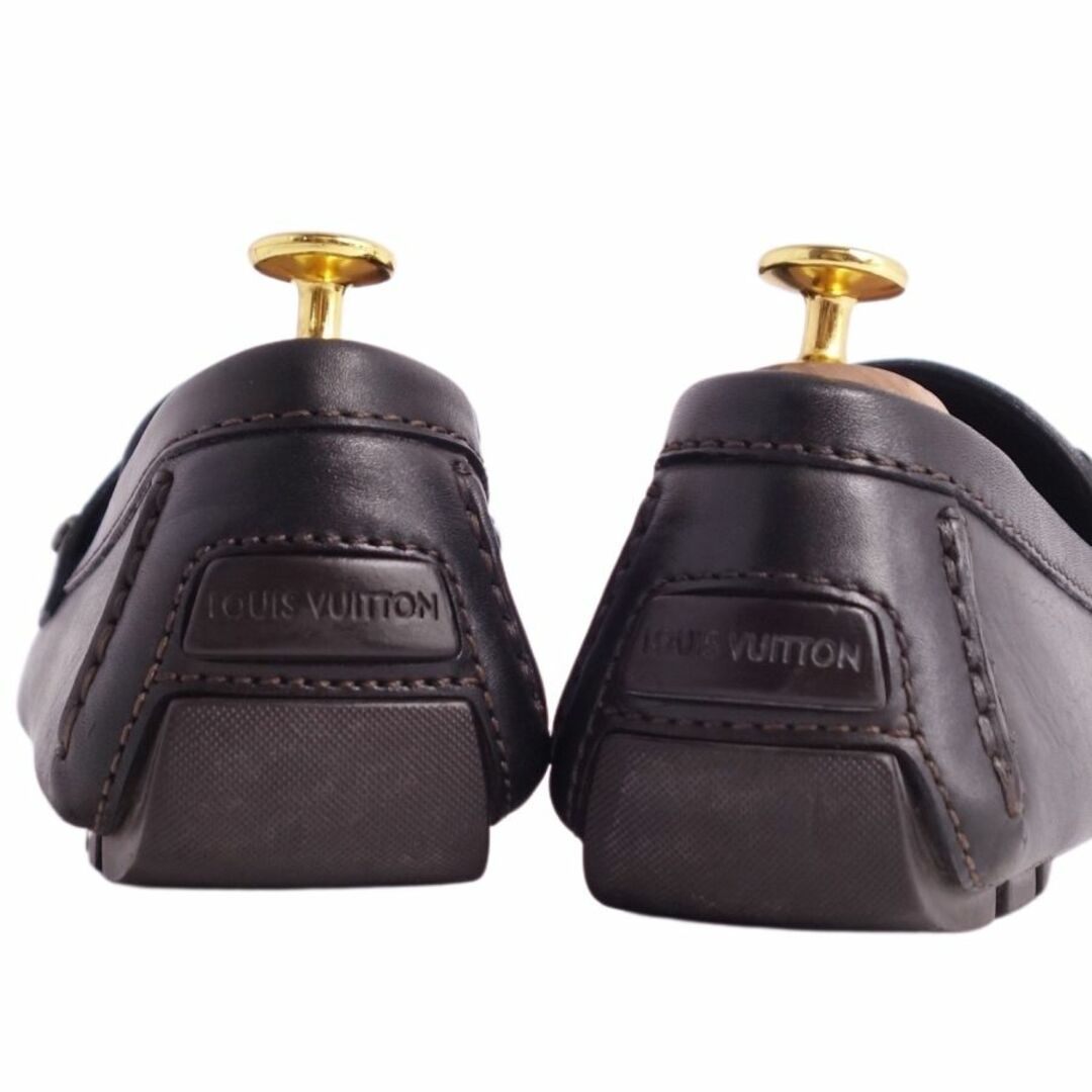 LOUIS VUITTON(ルイヴィトン)の美品 ルイヴィトン LOUIS VUITTON ローファー モンテカルロ ドライビングシューズ LV金具 カーフレザー シューズ 靴 メンズ 6.5(25.5cm相当) ブラック メンズの靴/シューズ(ドレス/ビジネス)の商品写真