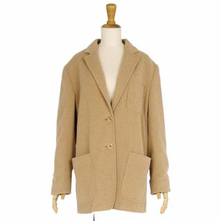 マックスマーラ(Max Mara)のマックスマーラ Max Mara ジャケット テーラード ウール 無地 アウター レディース イタリア製 JI42 FB40 USA8(L相当) ブラウン(テーラードジャケット)