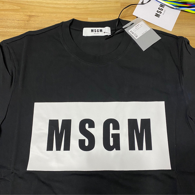 MSGM新品　MSGM メンズ　バックプリント　ロゴ　Tシャツ　グレー　XS 半袖