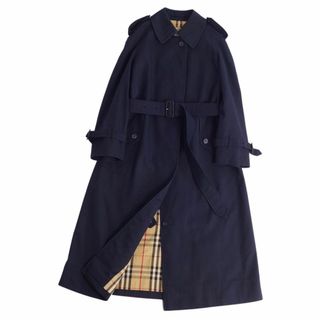 バーバリー(BURBERRY)の美品 Vintage バーバリー Burberrys コート シングル トレンチコート ライダーコート コットン アウター レディース S ネイビー(トレンチコート)