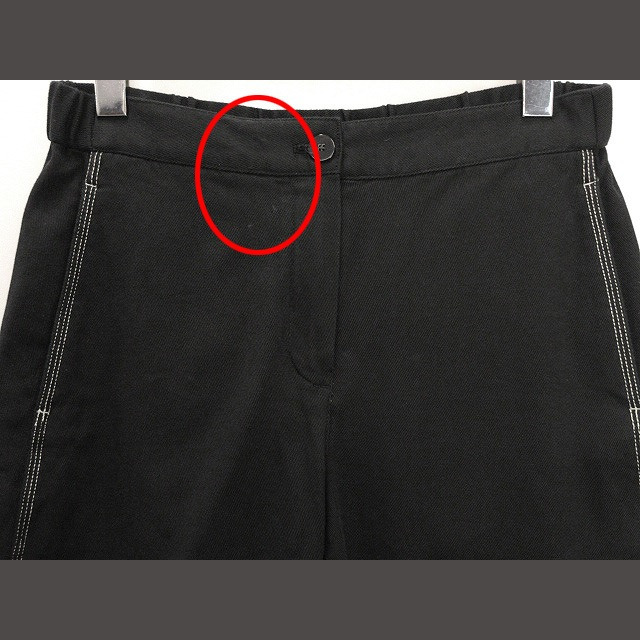 theory(セオリー)のセオリー theory ドレープコットンツイル カーブ パンツ 黒 テーパード レディースのパンツ(その他)の商品写真