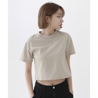 [新品未使用] by muni:r 半袖クロップTシャツ(Tシャツ(半袖/袖なし))