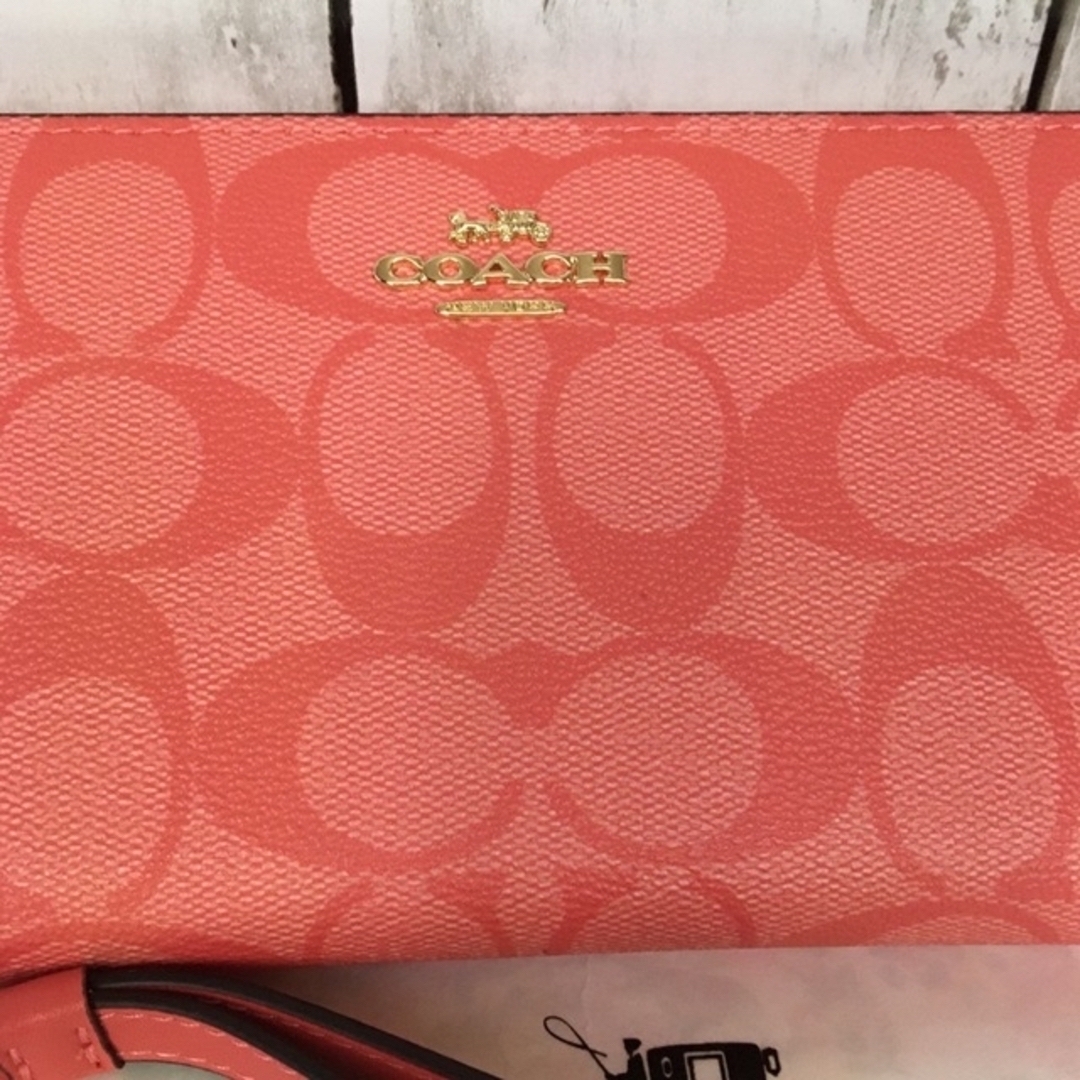 COACH - 新品未使用 COACHコーチ 長財布レディース オレンジ