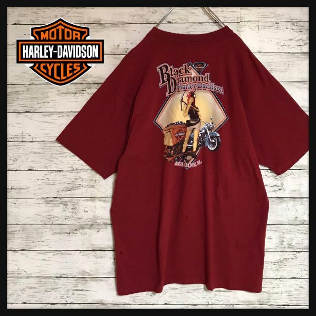 Harley Davidson(ハーレーダビッドソン)の【USA製】ハーレーダビッドソン　裏表プリントTシャツ　ゆるだぼ　Ｈ473 メンズのトップス(Tシャツ/カットソー(半袖/袖なし))の商品写真