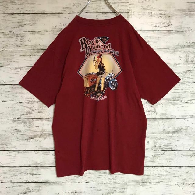 Harley Davidson(ハーレーダビッドソン)の【USA製】ハーレーダビッドソン　裏表プリントTシャツ　ゆるだぼ　Ｈ473 メンズのトップス(Tシャツ/カットソー(半袖/袖なし))の商品写真