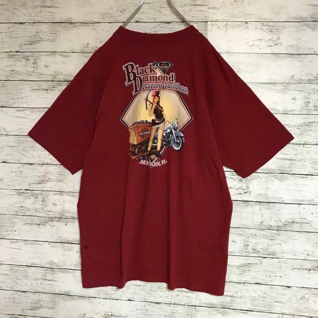 Harley Davidson(ハーレーダビッドソン)の【USA製】ハーレーダビッドソン　裏表プリントTシャツ　ゆるだぼ　Ｈ473 メンズのトップス(Tシャツ/カットソー(半袖/袖なし))の商品写真