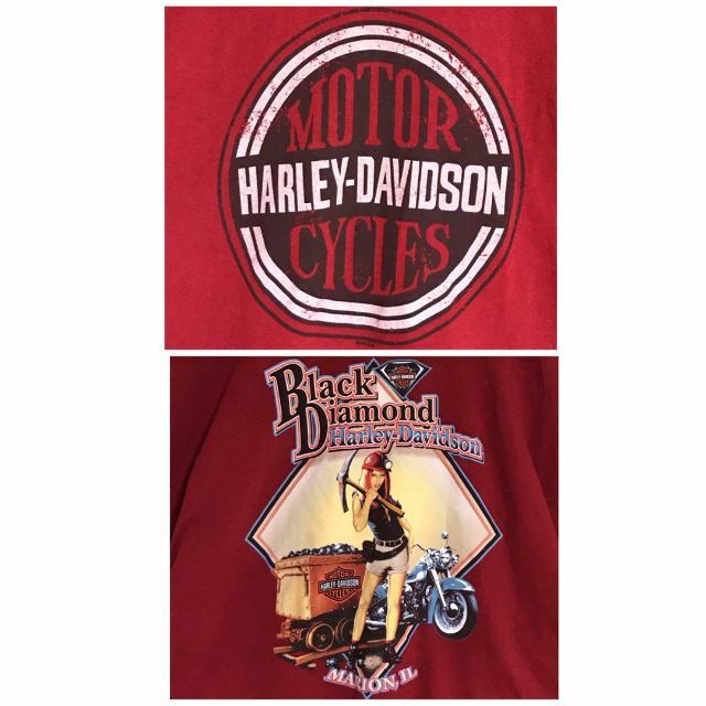 Harley Davidson(ハーレーダビッドソン)の【USA製】ハーレーダビッドソン　裏表プリントTシャツ　ゆるだぼ　Ｈ473 メンズのトップス(Tシャツ/カットソー(半袖/袖なし))の商品写真