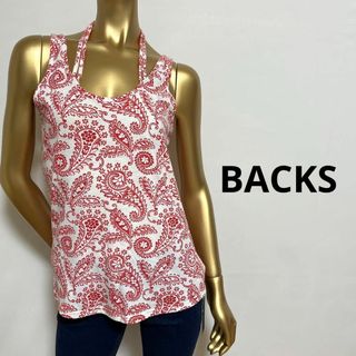 バックス(BACKS)の【2610】BACKS ペイズリー柄 ノースリーブシャツ(タンクトップ)