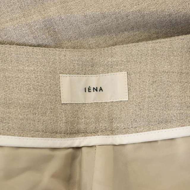 IENA(イエナ)のイエナ IENA woolライトツイードパンツ ワイド バギー 34 ベージュ レディースのパンツ(その他)の商品写真
