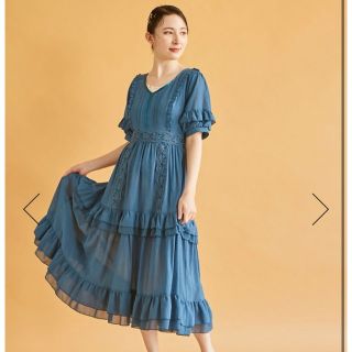 アクシーズファム(axes femme)の新品‼️axes  femme♡レースラインティアードワンピース♡(ロングワンピース/マキシワンピース)