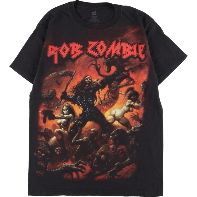 ヘインズ Hanes ROB ZOMBIE ロブゾンビ VENOMOUS RAT TOUR 2013 両面プリント バンドTシャツ バンT メンズS /eaa342949