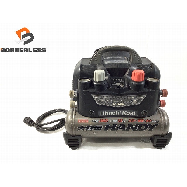 ☆中古品☆HITACHI 日立工機 高圧/常圧 エアコンプレッサ EC1245H さわモデル 8L/8リットル エアーコンプレッサー 71230 | フリマアプリ ラクマ