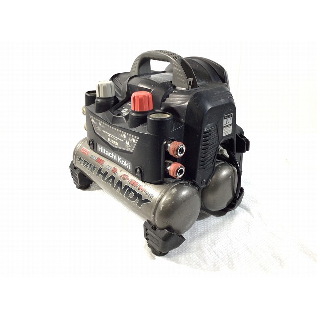 ☆中古品☆HITACHI 日立工機 高圧/常圧 エアコンプレッサ EC1245H さわモデル 8L/8リットル エアーコンプレッサー 71230