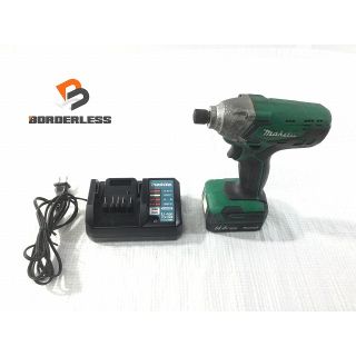マキタ(Makita)の☆中古品☆makita マキタ 14.4V 充電式インパクトドライバ M695D バッテリ- BL1411G 充電器 DC18WA セット 72992(工具)