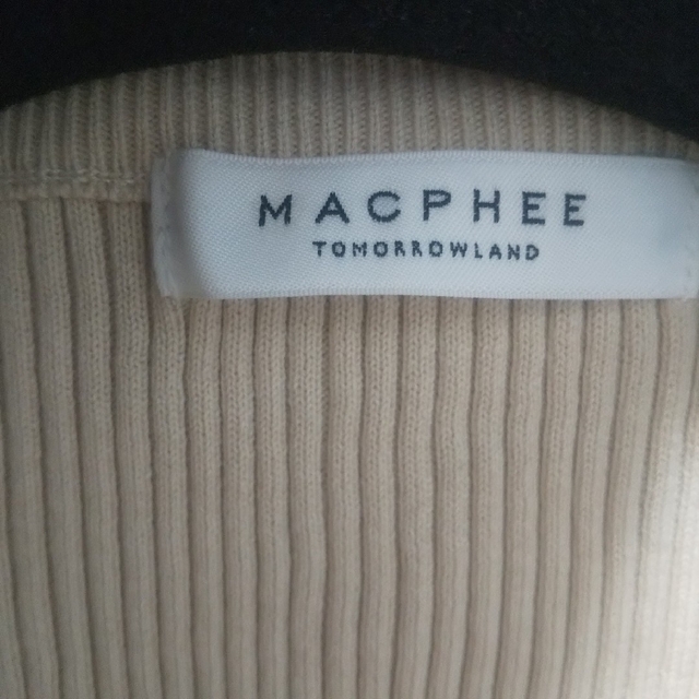 MACPHEE(マカフィー)のMACPHEE　コットンリブＶネッククロップドカーディガン レディースのトップス(カーディガン)の商品写真