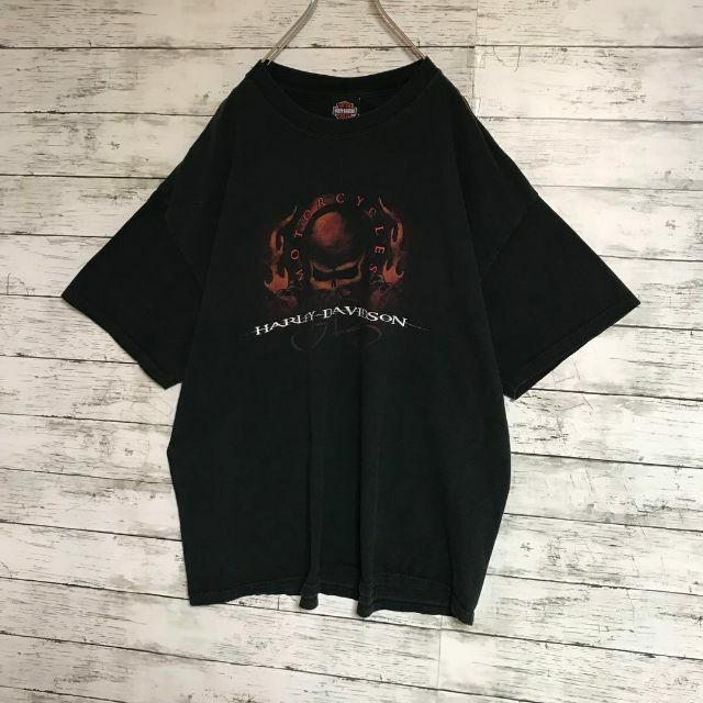 Harley Davidson(ハーレーダビッドソン)の【オーバーサイズ】ハーレーダビッドソン　裏表ビッグプリントTシャツ　黒Ｈ460 メンズのトップス(Tシャツ/カットソー(半袖/袖なし))の商品写真