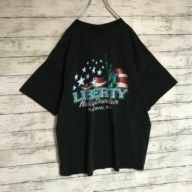 Harley Davidson(ハーレーダビッドソン)の【オーバーサイズ】ハーレーダビッドソン　裏表ビッグプリントTシャツ　黒Ｈ460 メンズのトップス(Tシャツ/カットソー(半袖/袖なし))の商品写真