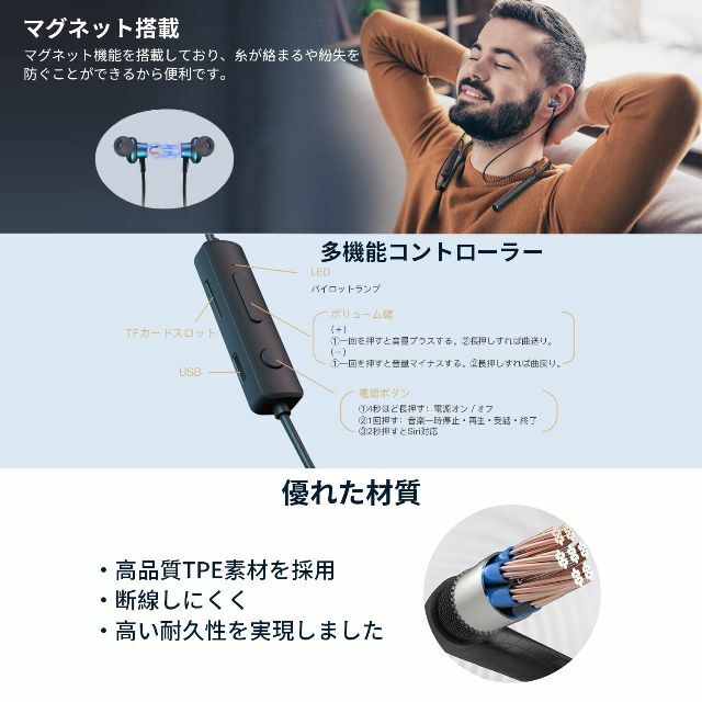 色:BLACK0】【2023革新版 ワイヤレスイヤホン】 Bluetooth