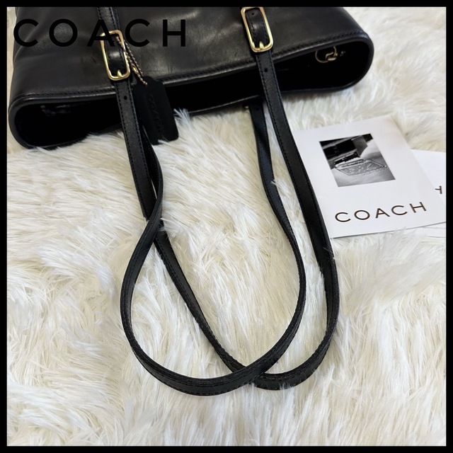 【美品！】COACH レザーミニトートバッグ　ショルダーバッグ　ブラック　レザー 5