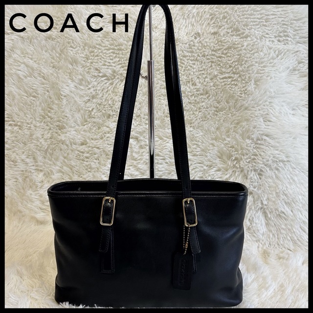 【美品！】COACH レザーミニトートバッグ　ショルダーバッグ　ブラック　レザー 9