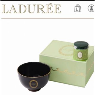 ラデュレ(LADUREE)のラデュレ京都限定　抹茶碗　ノワールカラー　ラデュレ限定コフレ　茶道　好き(食器)