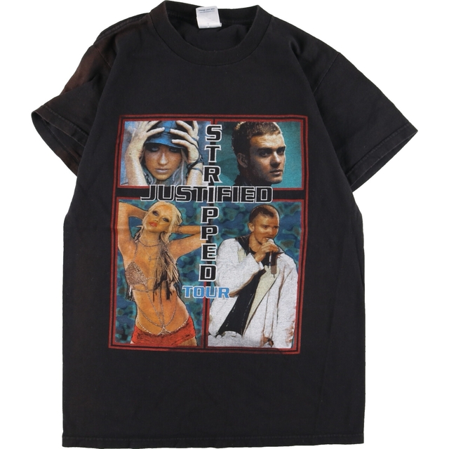 DELTA JUSTIN ジャスティン AGUILERA アギレラ 両面プリント バンドTシャツ バンT メンズS /eaa341905ホンジュラス製年代