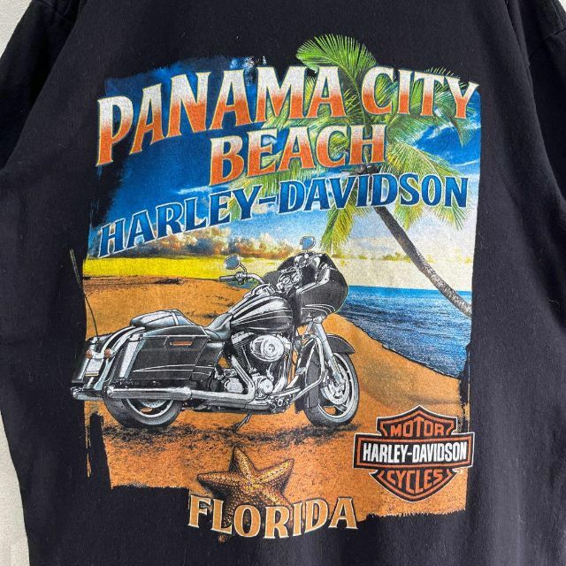 アメリカ製 ハーレーダビッドソン Tシャツ 半袖 パナマ ブラック L