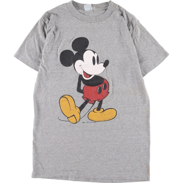 eaa342725取扱店80年代 アンビル anvil MICKEY MOUSE ミッキーマウス キャラクタープリントTシャツ USA製 メンズS ヴィンテージ /eaa342725