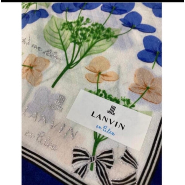 LANVIN(ランバン)のランバン　ハンカチ　額紫陽花BL レディースのファッション小物(ハンカチ)の商品写真