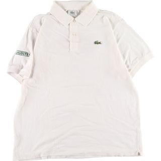 ラコステ(LACOSTE)の古着 ラコステ LACOSTE バックプリント 半袖 ポロシャツ 6 メンズL /eaa342607(ポロシャツ)