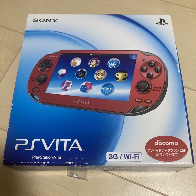 PlayStation Vita(プレイステーションヴィータ)のPlayStationVita 3G/Wi-Fiモデル コズミック・レッド限定版 エンタメ/ホビーのゲームソフト/ゲーム機本体(携帯用ゲーム機本体)の商品写真