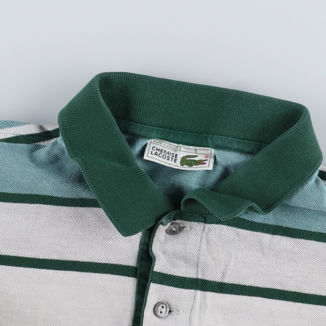 特価正規店】 LACOSTE 古着 80年代 ラコステ LACOSTE CHEMISE フレンチラコステ マルチボーダー 半袖 ボーダー  ポロシャツ フランス製 メンズM ヴィンテージ /eaa342603の通販 by 古着屋JAM ラクマ店｜ラコステなら 