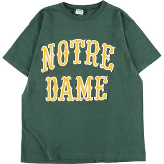 チャンピオン(Champion)の古着 70年代 チャンピオン Champion バータグ NORTLE DAME ノートルダム大学 プリントTシャツ USA製 メンズM ヴィンテージ /eaa343851(Tシャツ/カットソー(半袖/袖なし))