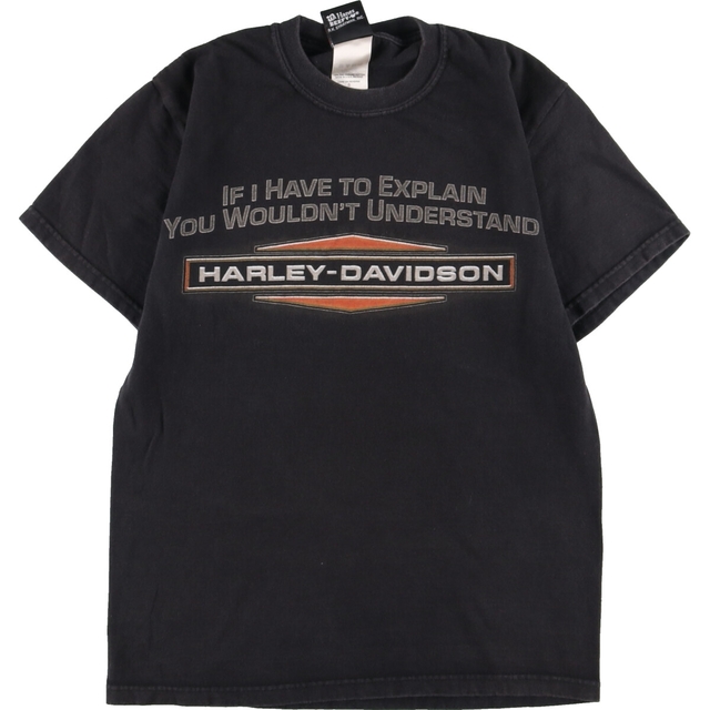 ヘインズ Hanes Harley-Davidson ハーレーダビッドソン 両面プリント モーターサイクル バイクTシャツ USA製 メンズS /eaa342745