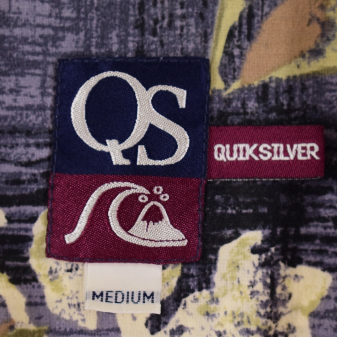 QUIKSILVER 総柄 オープンカラー ハワイアンアロハシャツ メンズL /eaa340760 2