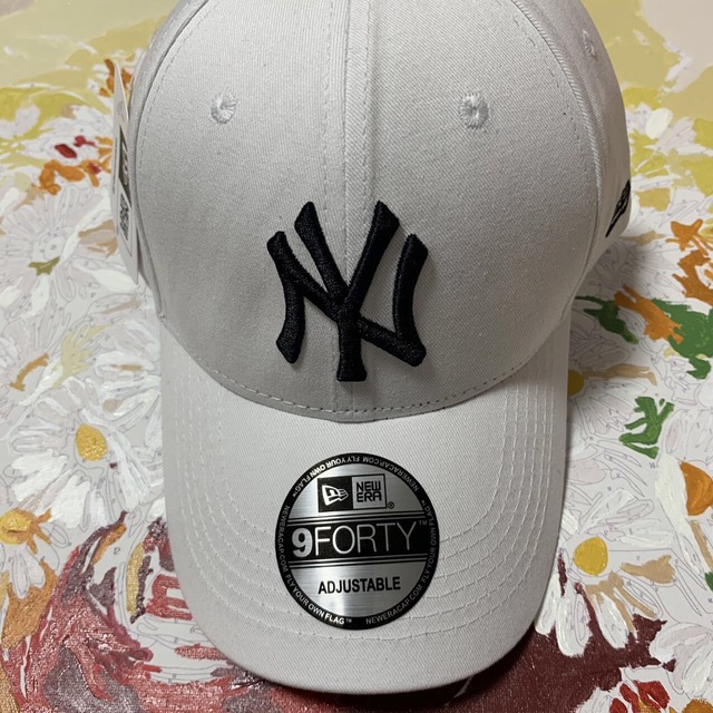 NEW ERA(ニューエラー)のNEWERA ニューエラ 9FORTY ニューヨーク・ヤンキース  ホワイト メンズの帽子(キャップ)の商品写真