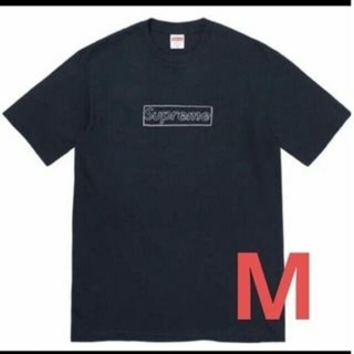 Supreme × KAWS Chalk logo tee 黒M(Tシャツ/カットソー(半袖/袖なし))