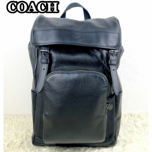 極美品】 COACH リュック ヘンリー ナッパレザー A4可 大容量 黒-