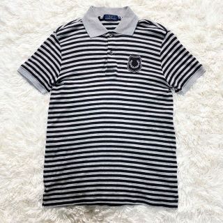 フレッドペリー(FRED PERRY)のFRED PREEY ポロシャツ　グレー　ブラック　ボーダー　サイズ M(ポロシャツ)