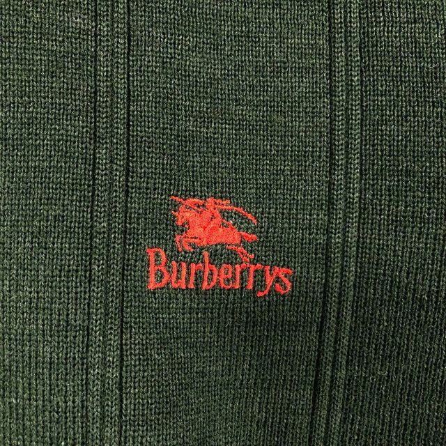 『Burberry's』バーバリーズ (M) レザーパッチコマンドセーター