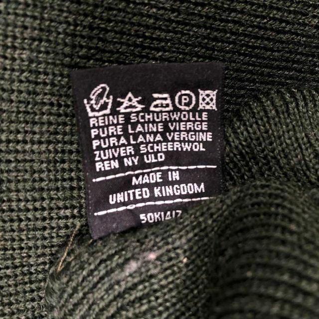 『Burberry's』バーバリーズ (M) レザーパッチコマンドセーター