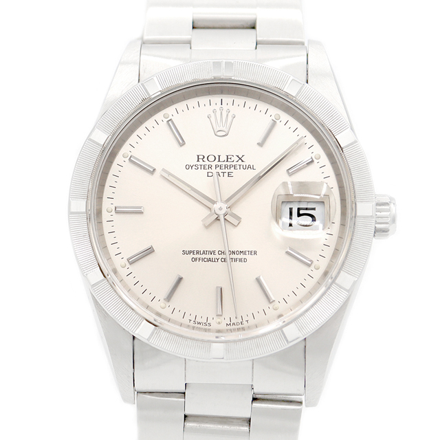 ROLEX ロレックス オイスターパーペチュアル デイト 15210 T番 シルバー SS ステンレス メンズ 自動巻き 【腕時計】【自社保証6ヶ月】