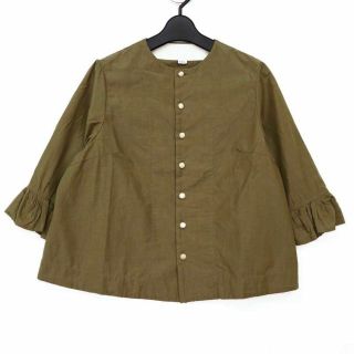 45R - 【美品】45R ダンプのフリルブラウス ブラウンの通販|ラクマ