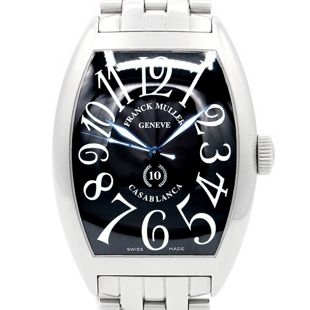 国内正規品 FRANCK MULLER フランクミュラー カサブランカ 6850 M CASA AC 黒 ブラック SS ステンレス メンズ 自動巻き【6ヶ月保証】【腕時計】ＡＢ